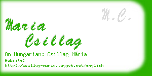 maria csillag business card