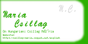 maria csillag business card